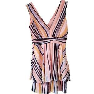 New Bar III Striped Tiered-Skirt Dress, Created for Macy's